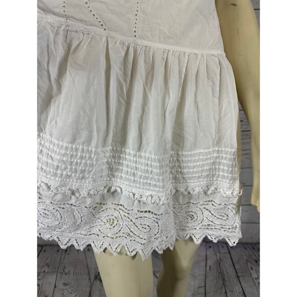 Vintage 1990’s Lone Ranger Paisley Eyelet collared button down dress size medium - Picture 9 of 12